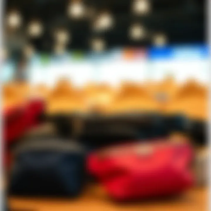 Variety of small waist purses in different materials