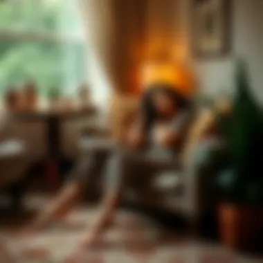 Relaxing setting with cheetah pajamas styled in a cozy corner