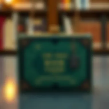 An artistic representation of a purse resembling a classic book, inviting curiosity and conversation.