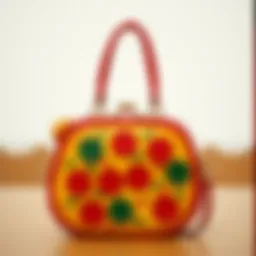 A vibrant and whimsical purse shaped like a slice of pizza, showcasing its playful design.