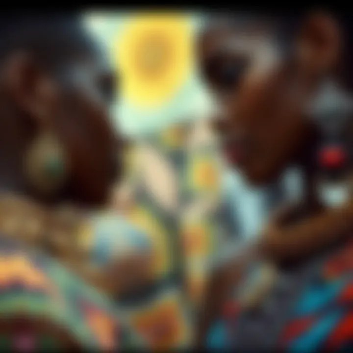 Artistic representation of the evolution of funky jewelry through different cultural contexts.