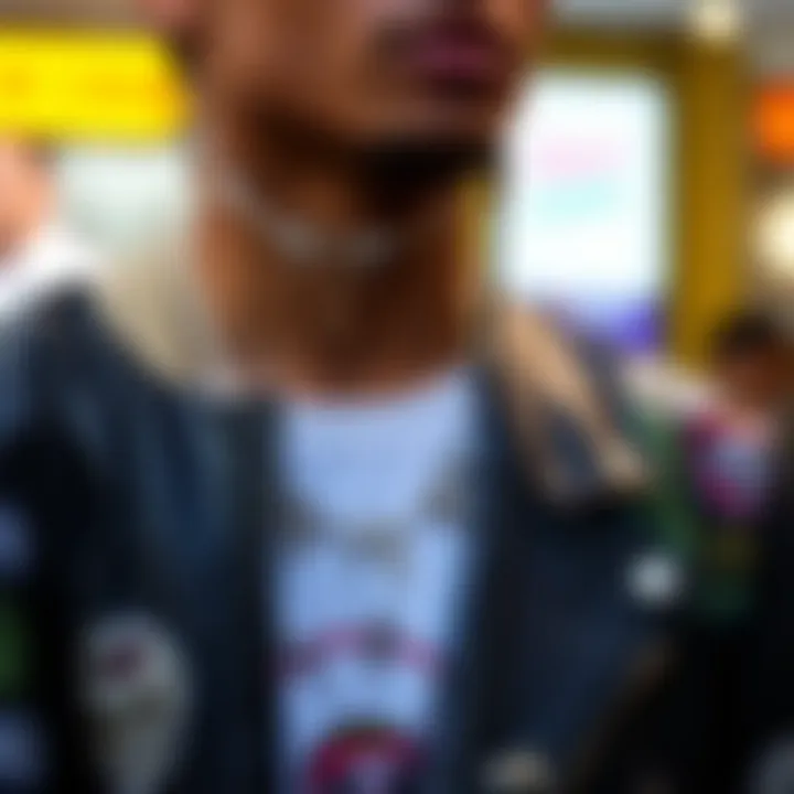 Stylish individual wearing funky jewelry that reflects personal identity and cultural background.