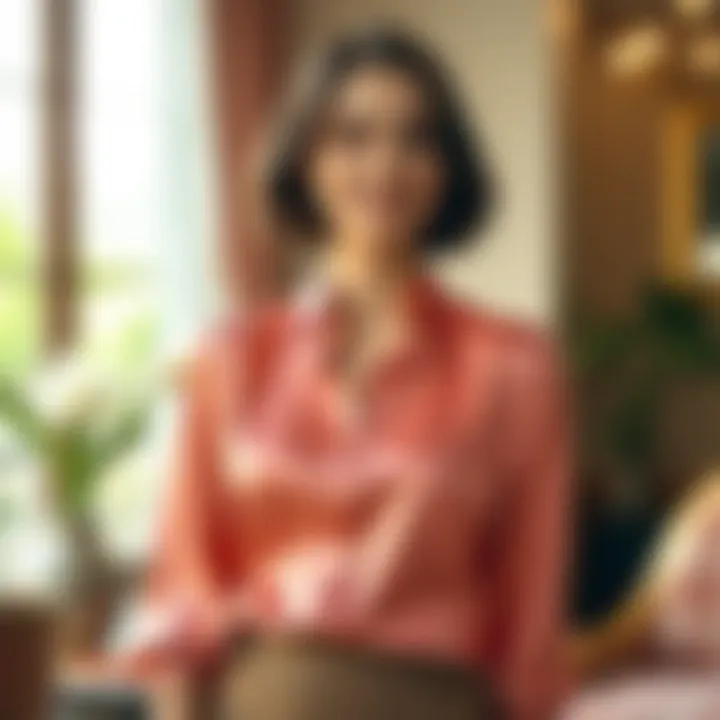 Sophisticated silk blouse in a luxurious setting