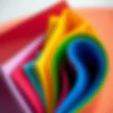 Color Spectrum of 10mm EVA Foam Vibrant colors of 10mm EVA foam sheets arranged artistically