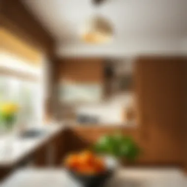 Elegant geometric patterns enhancing kitchen ambiance