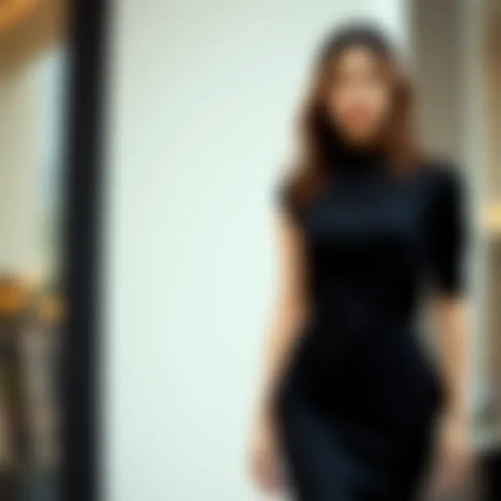 Sophisticated black top in a luxurious fabric for formal occasions