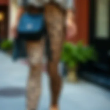 Chic leopard leggings styled with a casual outfit
