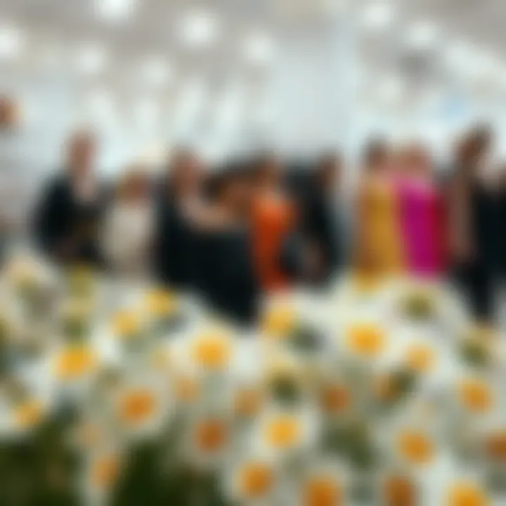 Variety of faux daisies displayed in different fashionable settings