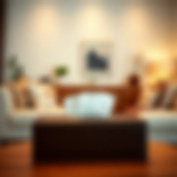 Sophisticated Living Room Decor Elegant faux leather tissue box in a modern living room setting