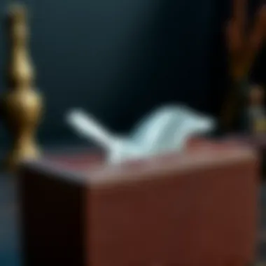 Artisan Craftsmanship in Faux Leather Close-up of textured faux leather tissue box showcasing craftsmanship