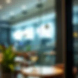 Elegant glass sticker showcasing modern design