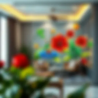 Vibrant glass stickers enhancing interior decor