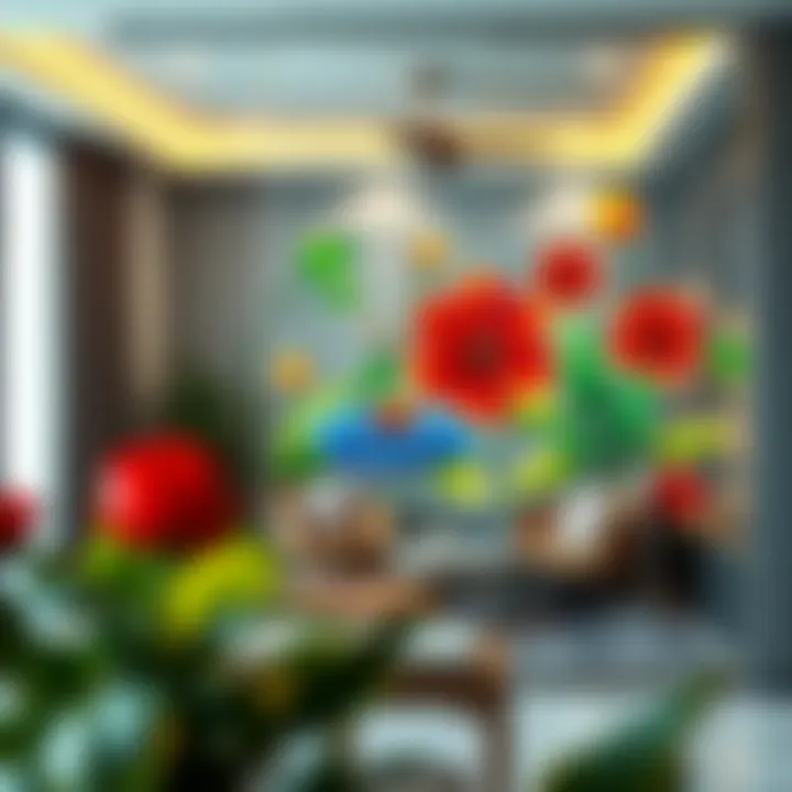 Vibrant glass stickers enhancing interior decor