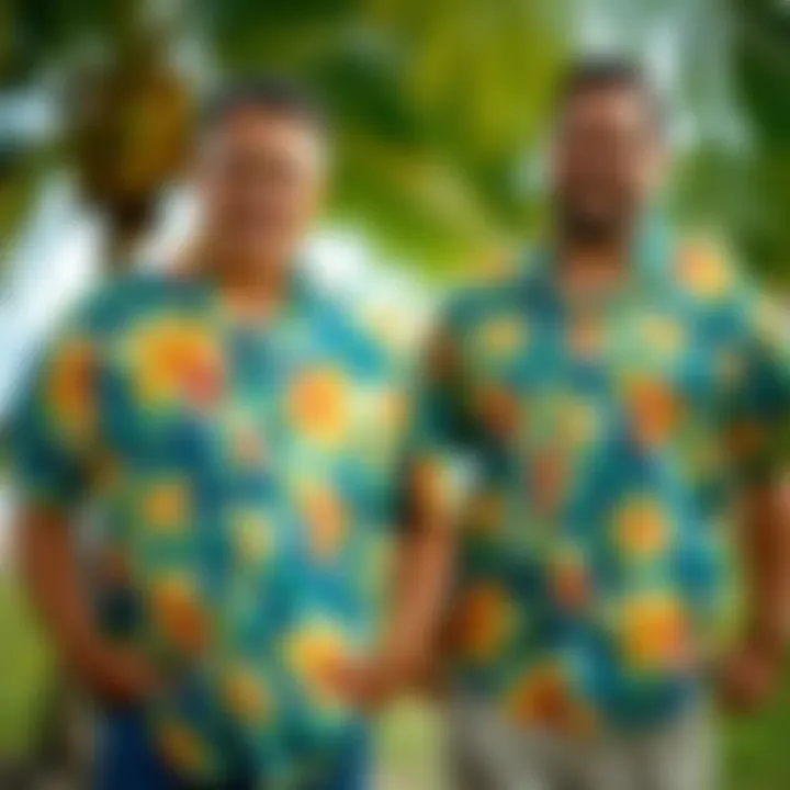 Vibrant Hawaiian shirts showcasing local patterns