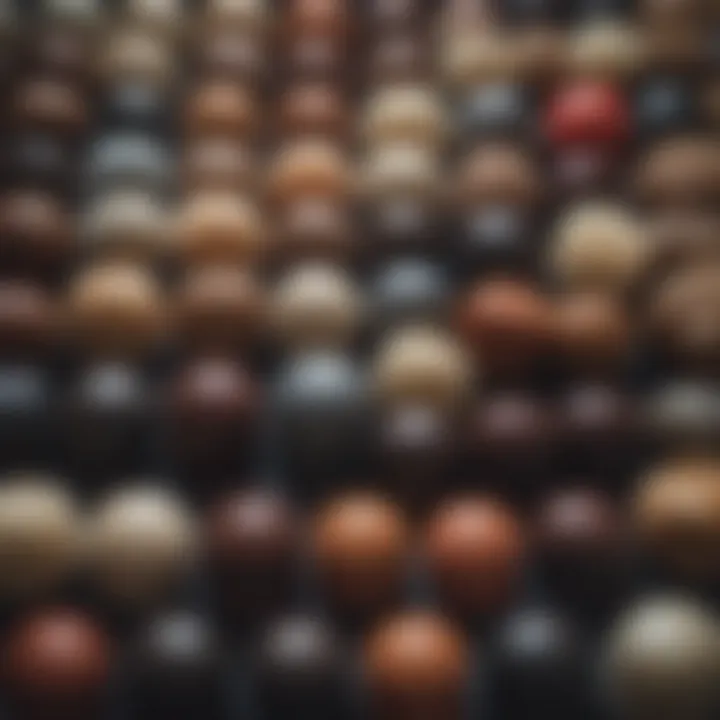 Different types of HD wig caps arranged aesthetically for comparison.