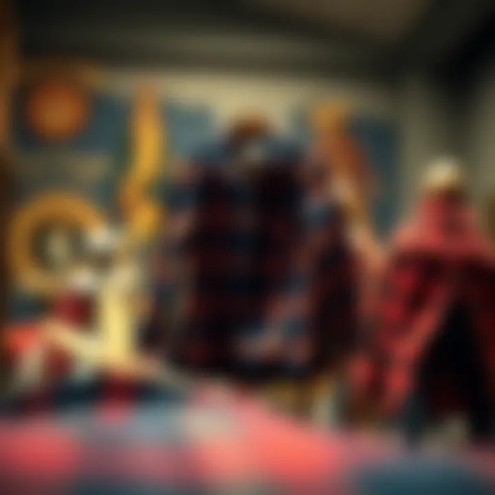 A historical depiction showcasing the evolution of flannel through the ages