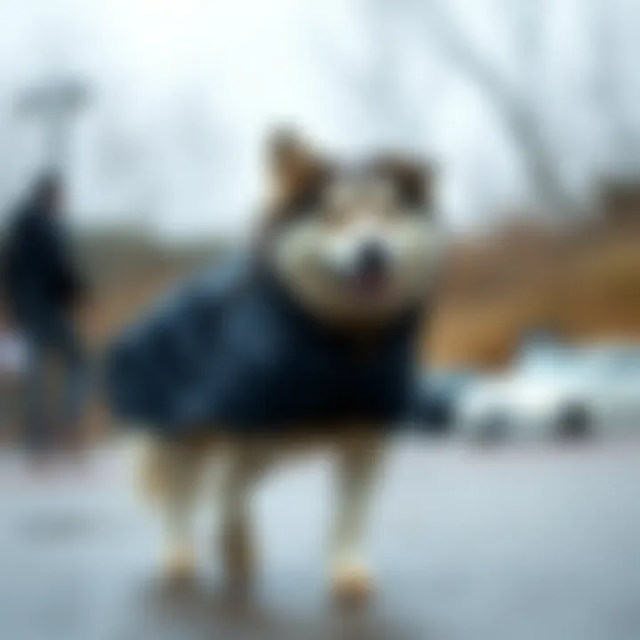 Husky Raincoat with Functional Design Features