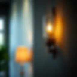 Elegant wall sconce featuring a battery-operated candle