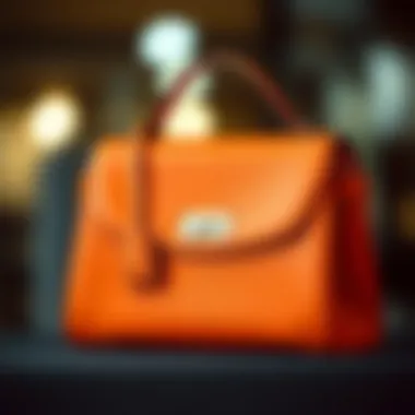 A contemporary kiss lock purse in a bold color with a sleek silhouette.