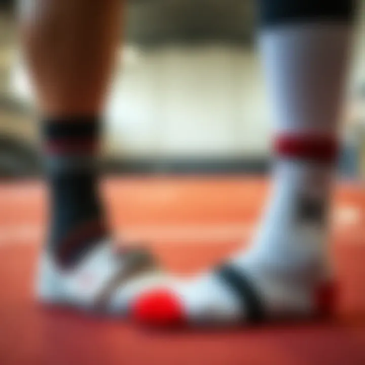 Comparison of traditional vs. modern mid calf basketball socks highlighting features