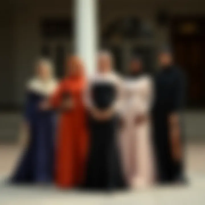 Group of modest gown styles showcasing versatility