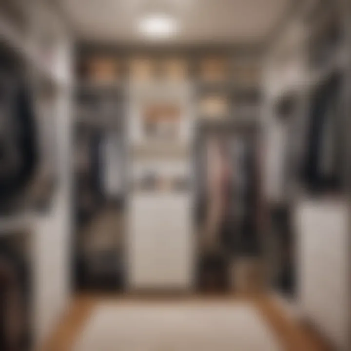 Before and after closet organization transformation