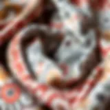 A beautifully styled photography swaddle wrap showcasing intricate patterns and textures