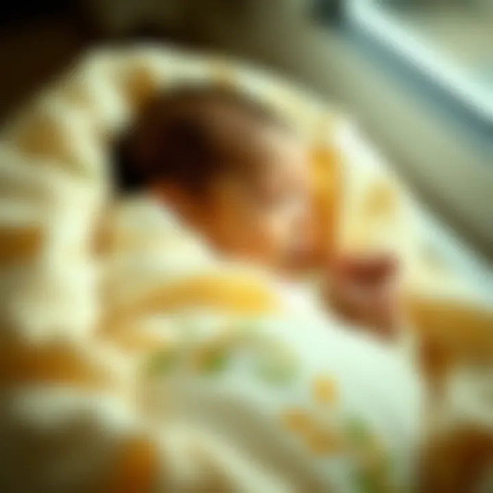 Serene Newborn in Soft Swaddle A serene newborn swaddled in a soft fabric, surrounded by natural light