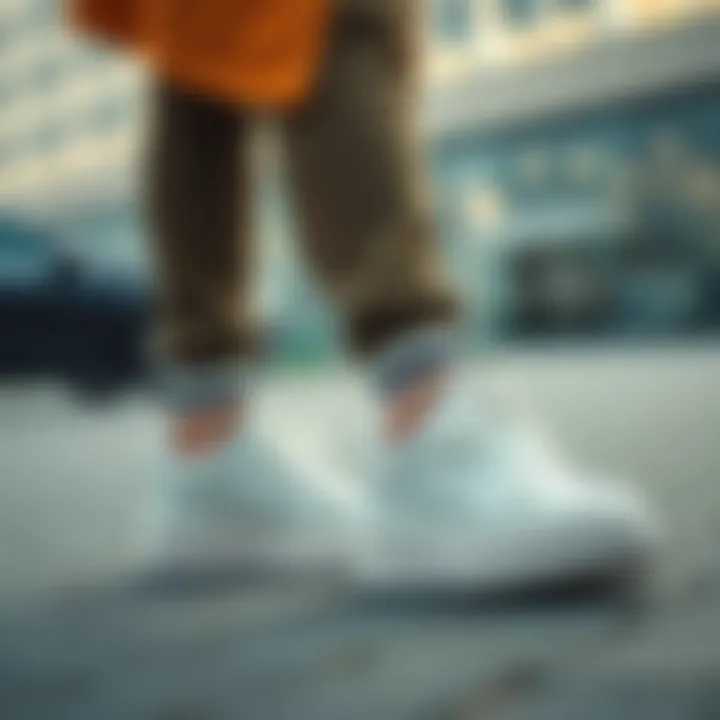 Stylish outfit complemented by Puma thick soles