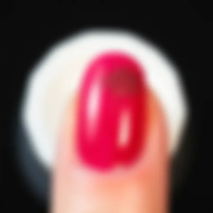 Durability and Shine of Rednee Dip Powder A well-maintained nail with rednee dip powder showing shine and durability