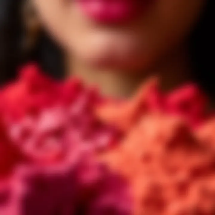 Vibrant Rednee Dip Powder Shades Close-up view of vibrant rednee dip powder in various shades