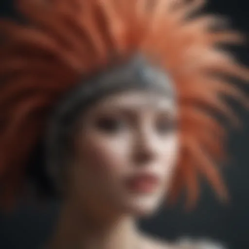 Elegant flapper headpiece adorned with feathers and beads