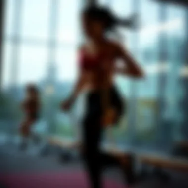 Dynamic display of a ropeless jump rope in action during a workout