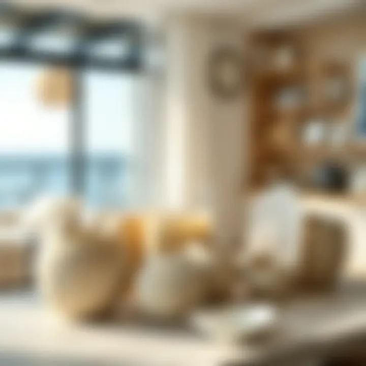 Seashell containers displayed in a contemporary setting