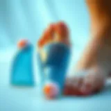 Stylish silicone toe protectors displayed elegantly