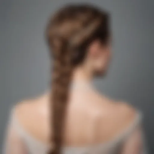 Elegant soft braid hairstyle adorned with decorative accessories