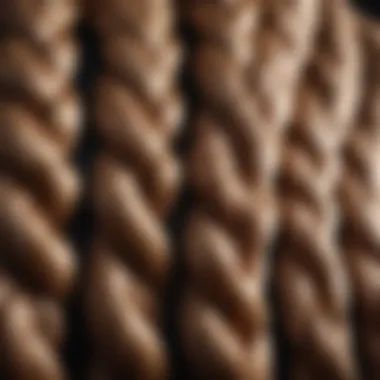 Close-up of a textured braid showcasing unique patterns