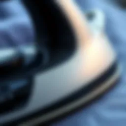 Close-up of a Teflon iron showcasing its smooth surface