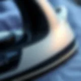 Teflon Iron Surface Detail Close-up of a Teflon iron showcasing its smooth surface