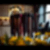 Chic display of various sexy tights in an elegant setting