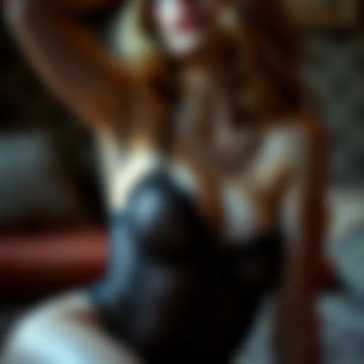 Artistic representation of self-expression through snake lingerie