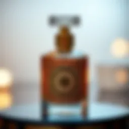 Elegant refillable fragrance bottle with intricate design