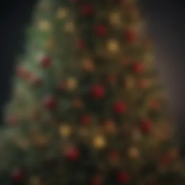 A beautifully decorated Christmas tree adorned with tinsel garlands