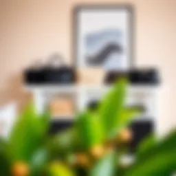 Elegant display of handbags on a decorative shelf in a bedroom setting
