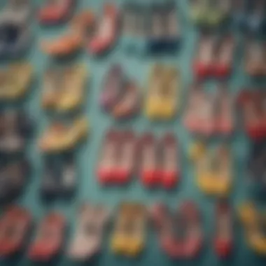 An assortment of Mary Jane shoes showcasing various colors and styles.