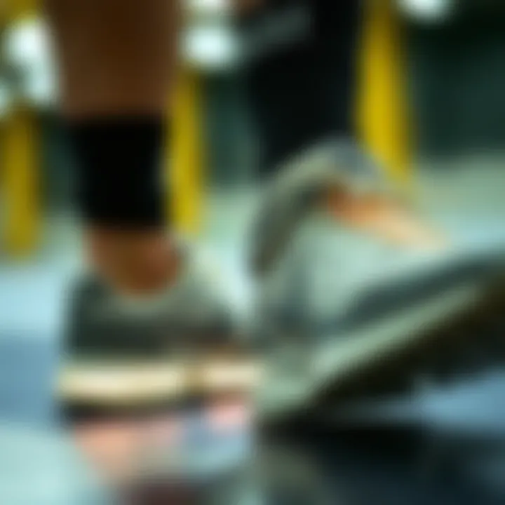 Innovative Features in Simulation Footwear Close-up of innovative features in simulation footwear illustrating comfort and functionality