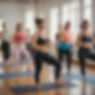 A vibrant yoga class emphasizing body positivity