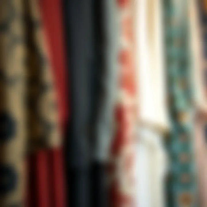 Various fabrics displayed for long sleeve abaya design inspiration