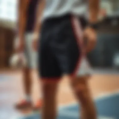 Various materials used in basketball shorts displaying versatility