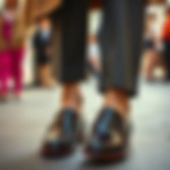 Stylish loafers paired with various outfits